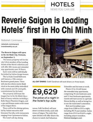 The Reverie Saigon | Press | Travel-Weekly-UK